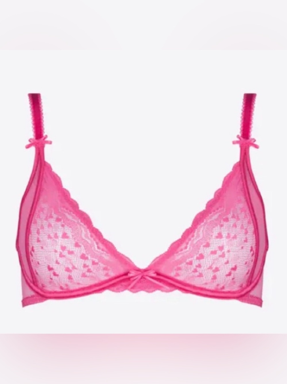NWOT Change Lingerie pink lace Lucca triangle bra Size 32H